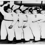 Rare DEVO promo photo with Jim Mothersbaugh (far right), 1977.